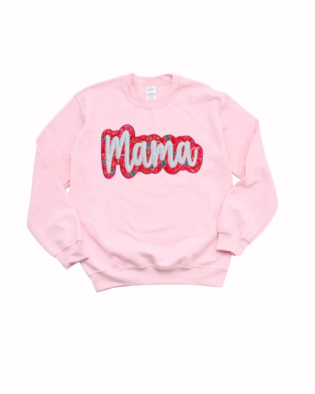 Personalized Preppy Pink Pumpkin Mama Sweatshirt