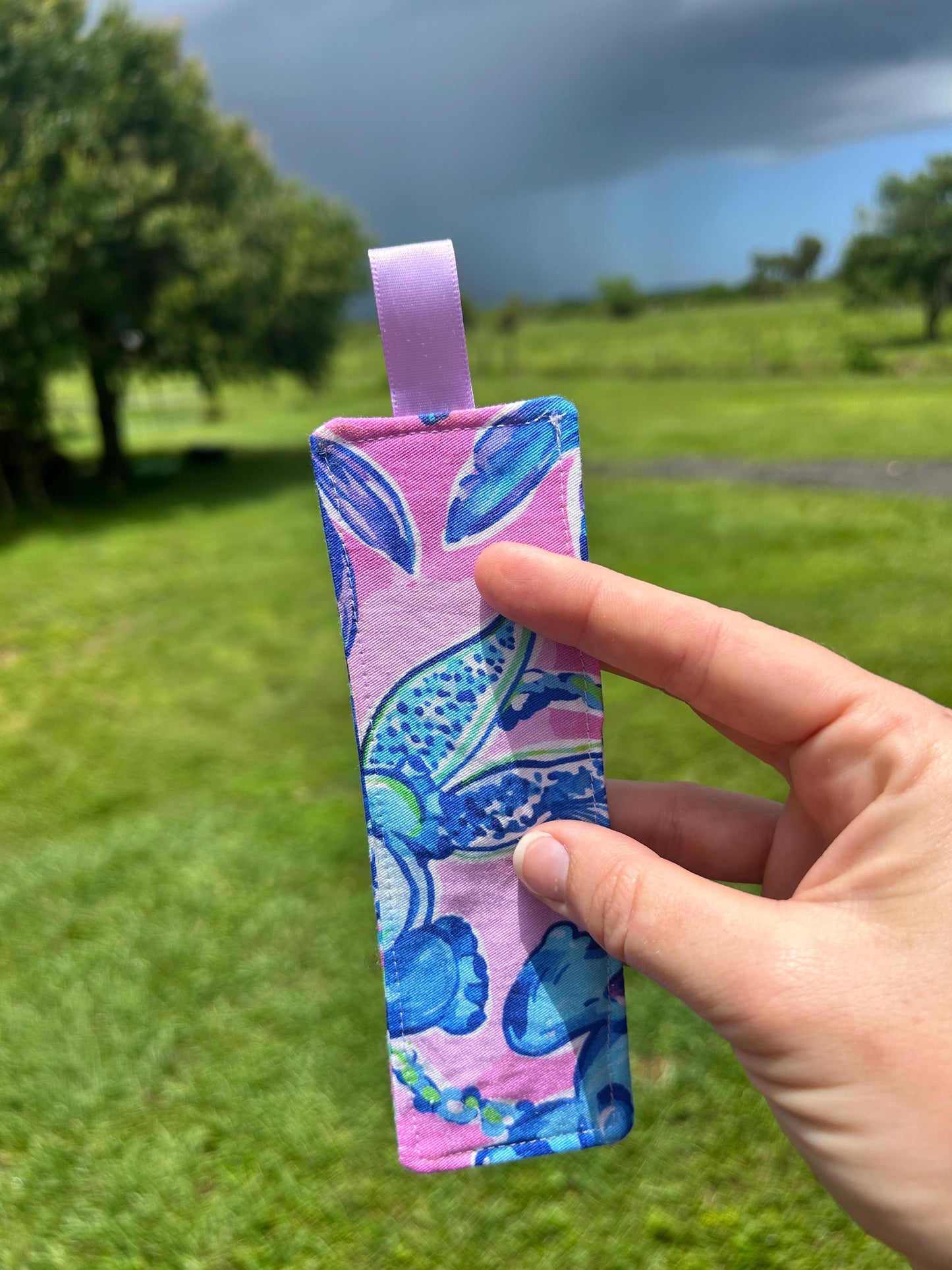 Handmade Fabric Bookmark: Colorful Preppy Book Lover Gift