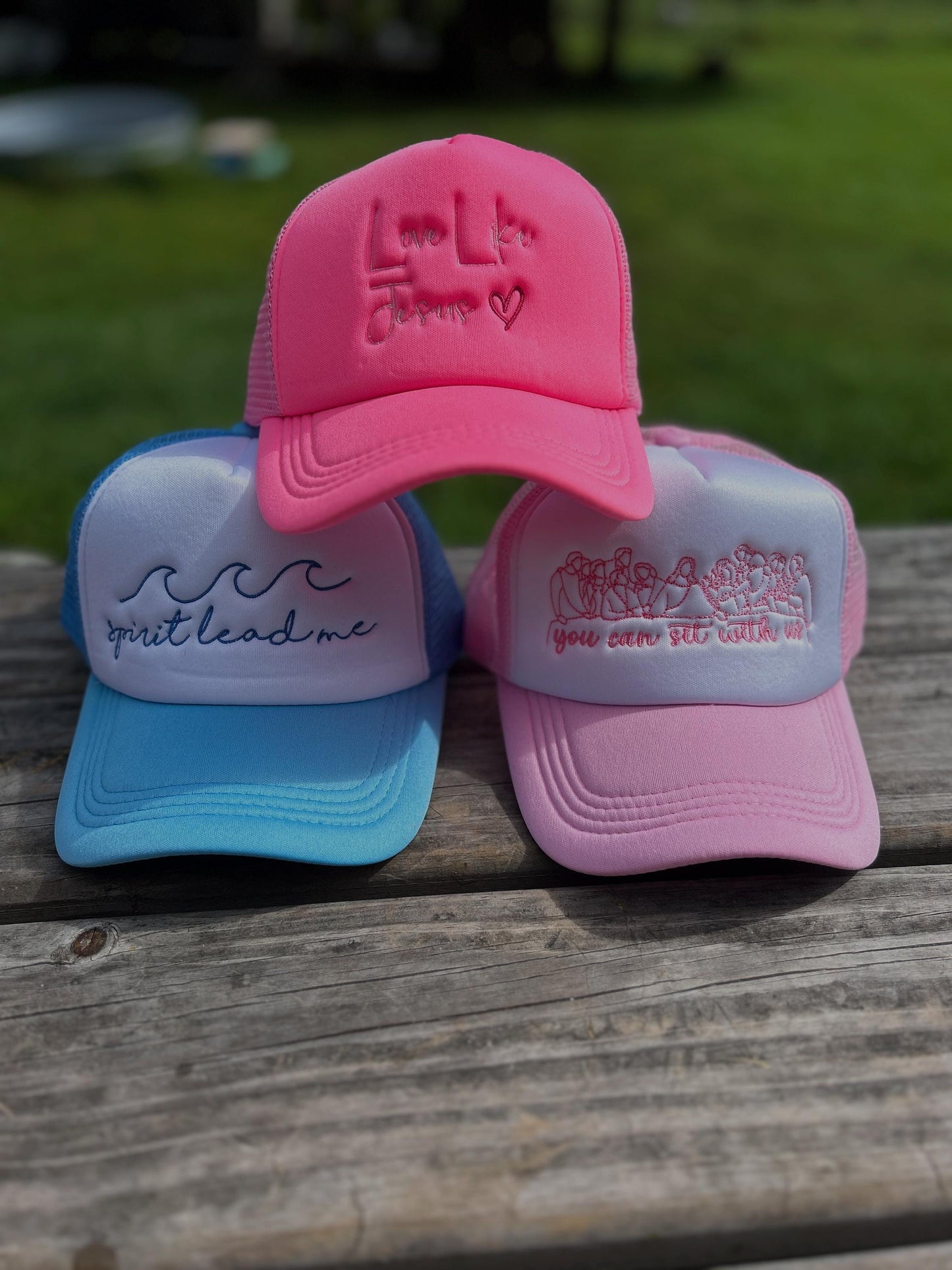 Christian Trucker Hat: Embroidered Last Supper, Faith-Based Gift
