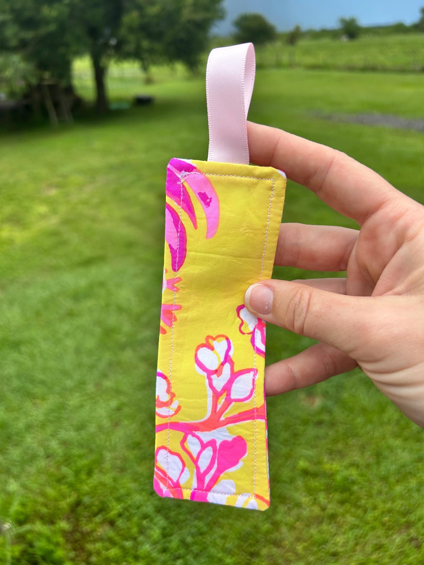 Handmade Fabric Bookmark: Colorful Preppy Book Lover Gift