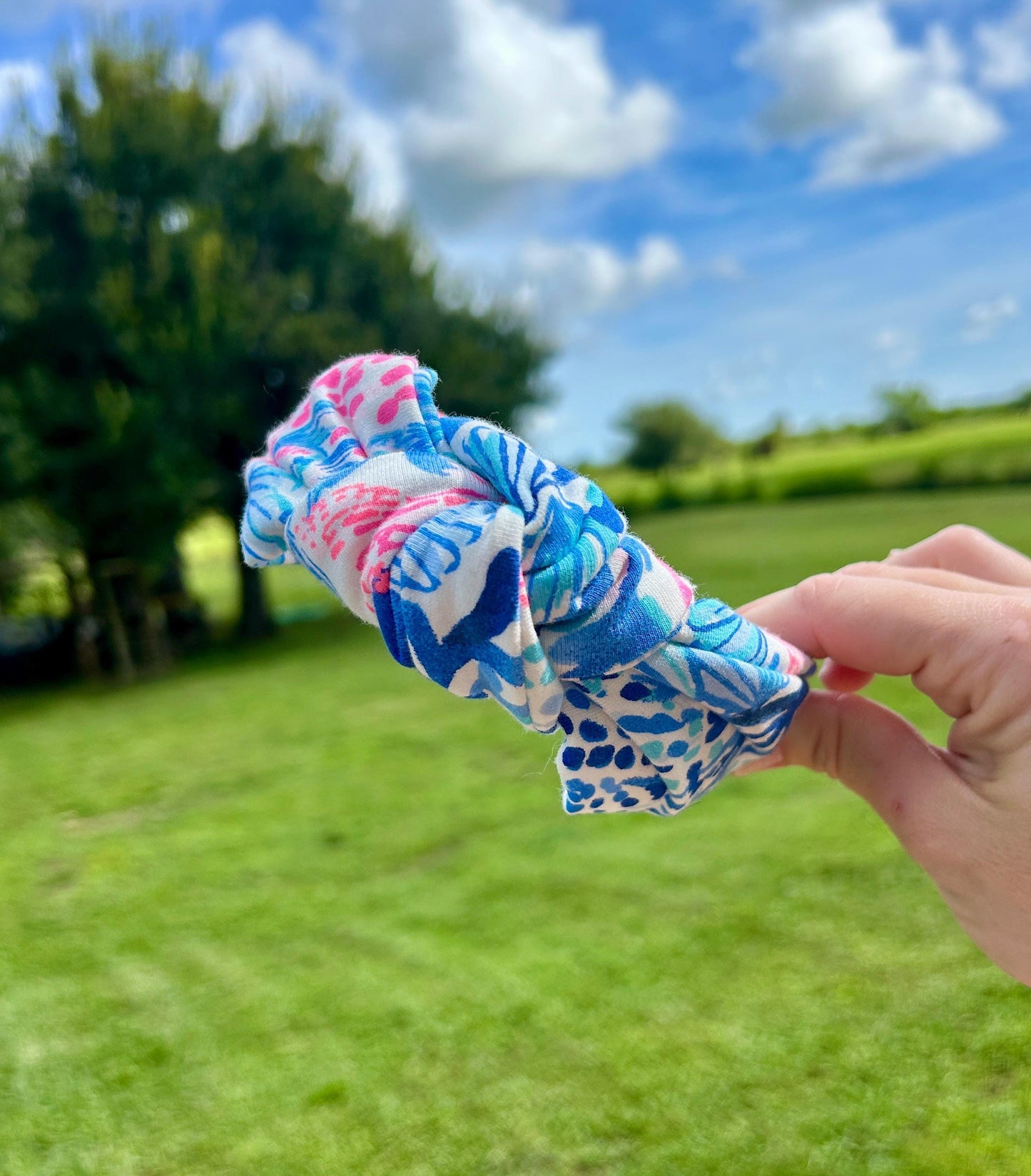 Palm Beach Style Headband Preppy Top Knot Headband