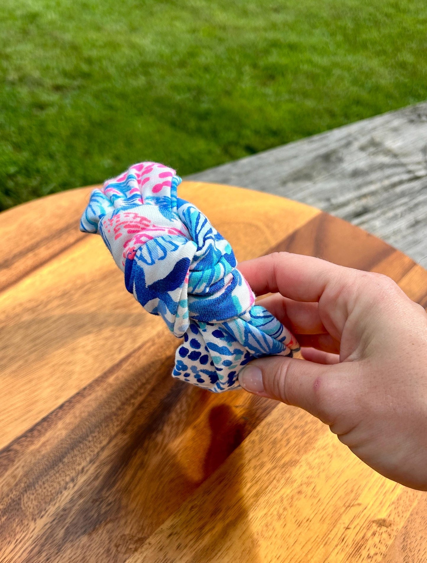 Palm Beach Style Headband Preppy Top Knot Headband