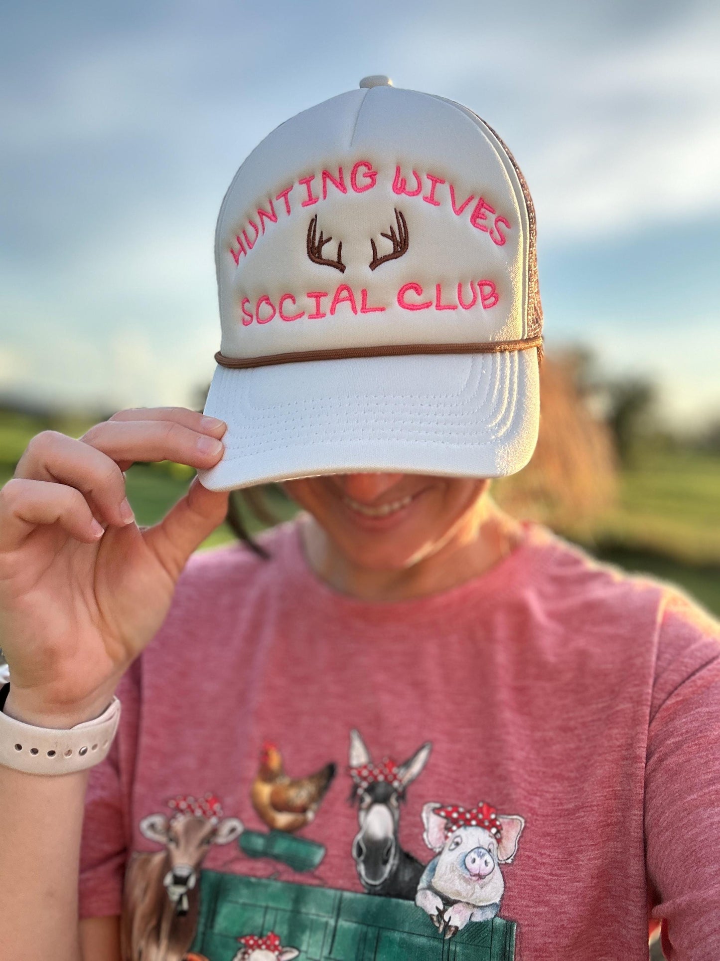 Embroidered Hunting Wives Social Club Trucker Hat