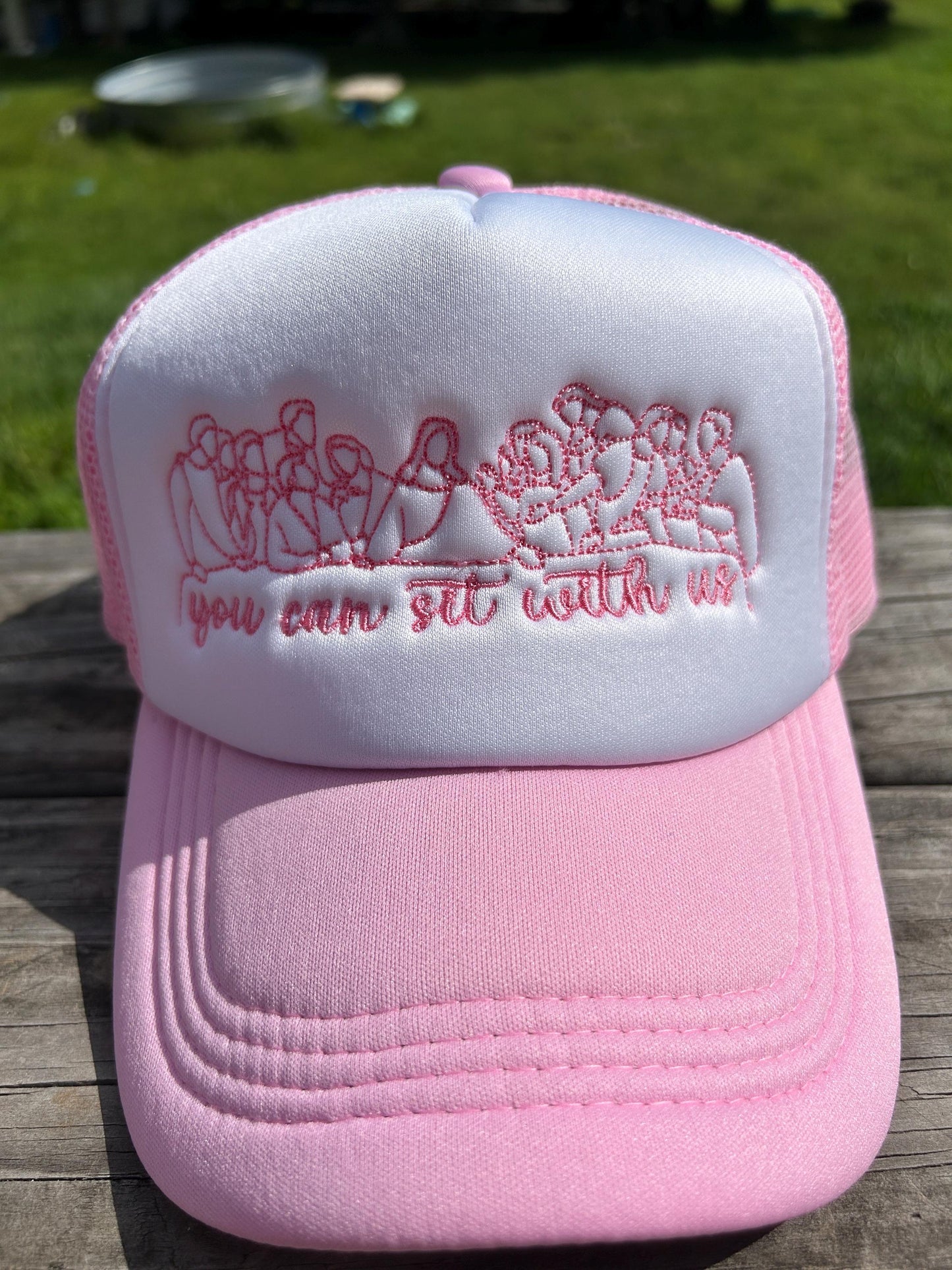 Christian Trucker Hat: Embroidered Last Supper, Faith-Based Gift