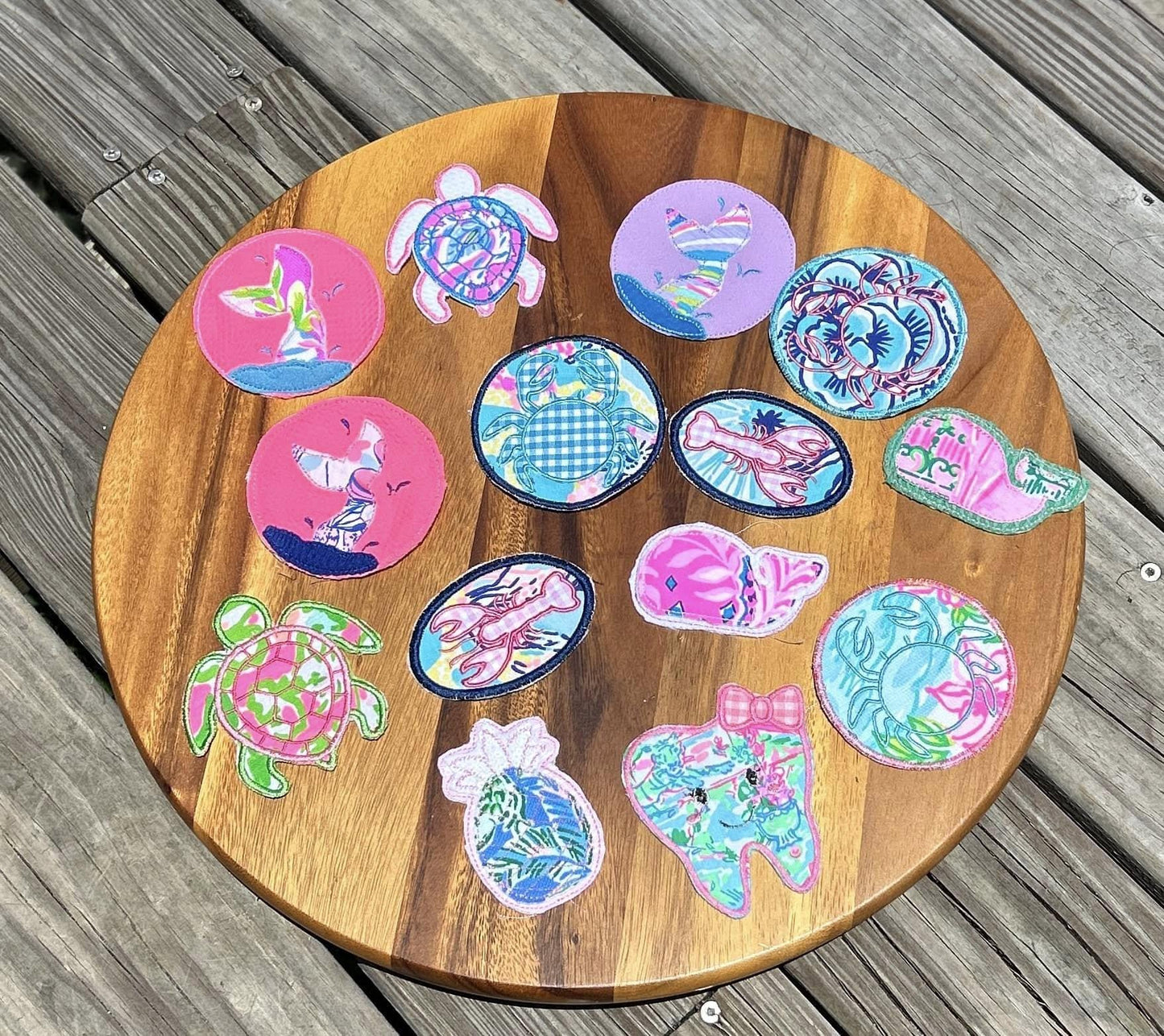 Nautical Preppy Girl Embroidered Iron-on Patches for Trucker Hats and Custom Apparel