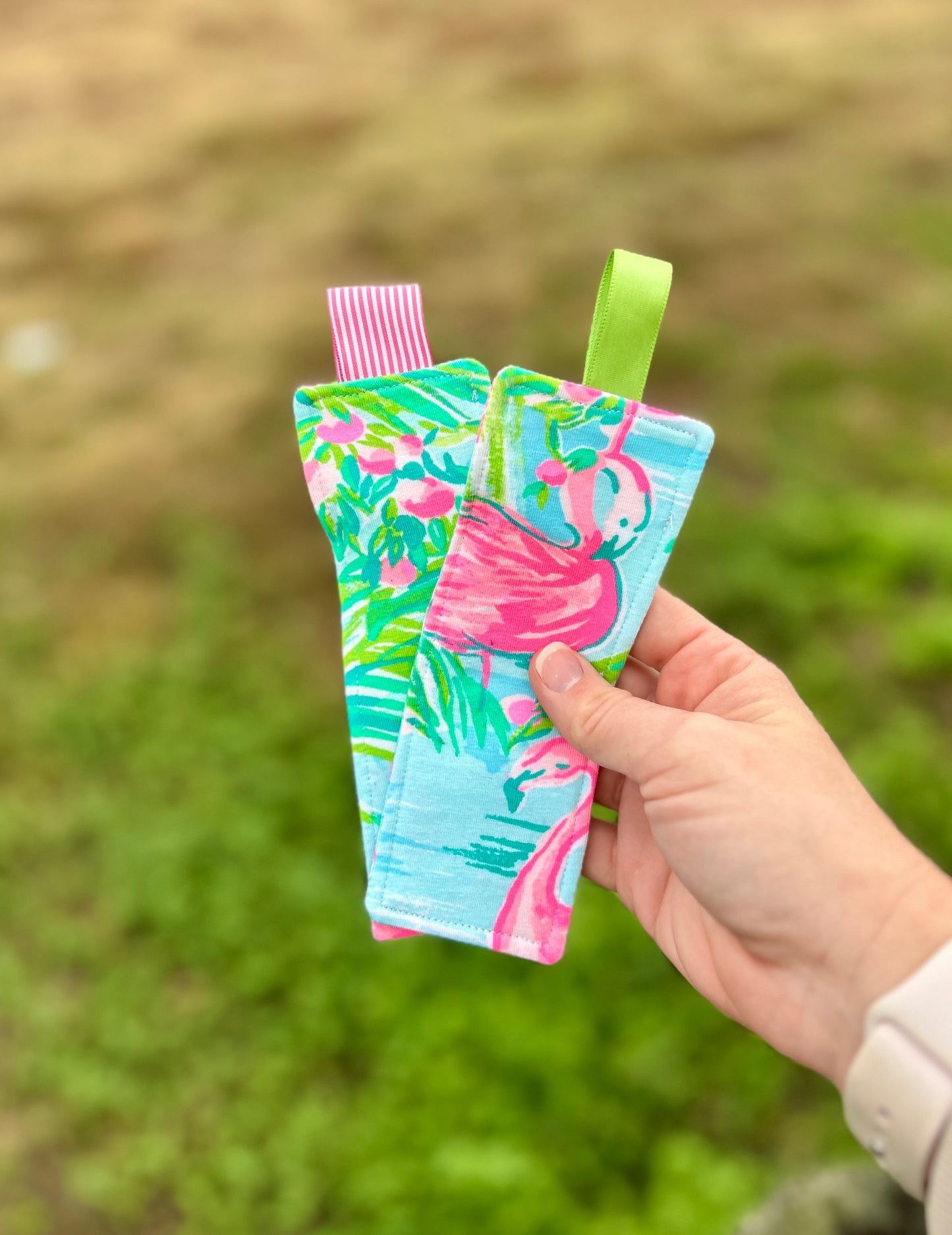 Handmade Fabric Bookmark: Colorful Preppy Book Lover Gift