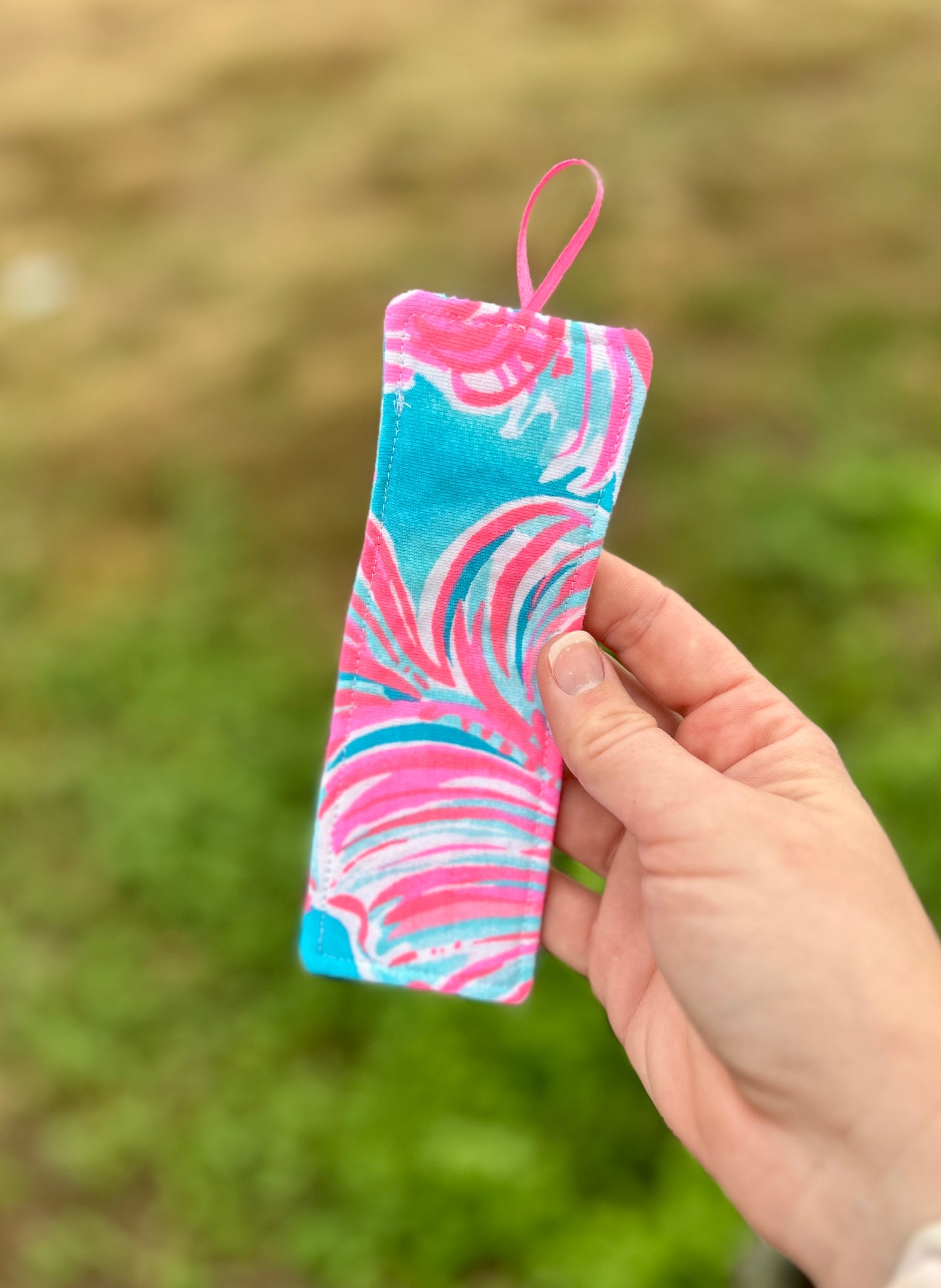 Handmade Fabric Bookmark: Colorful Preppy Book Lover Gift