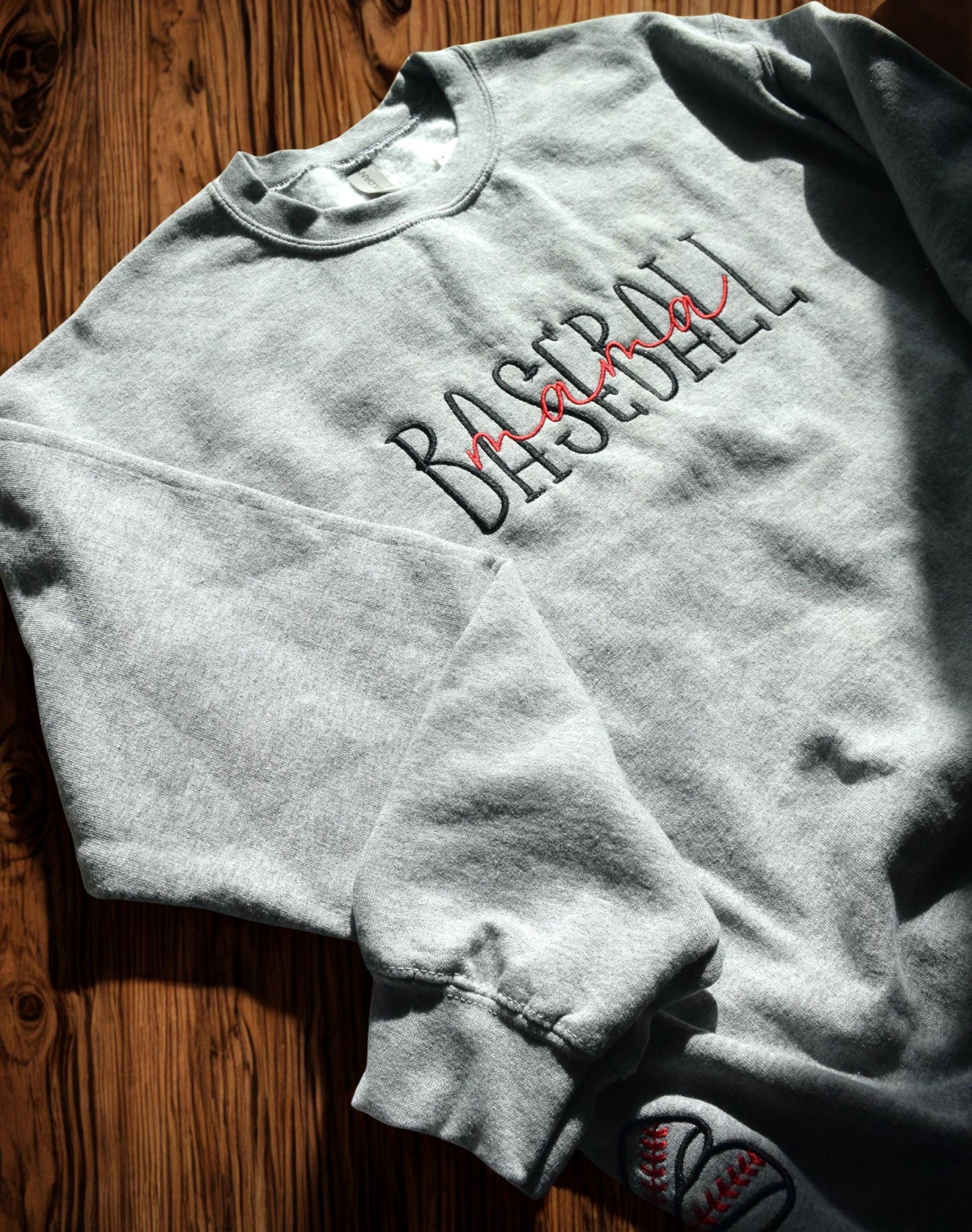 Custom Baseball Mom Embroidered Sweater with Bow | Personalized Game Day Gift for Sports Mothers