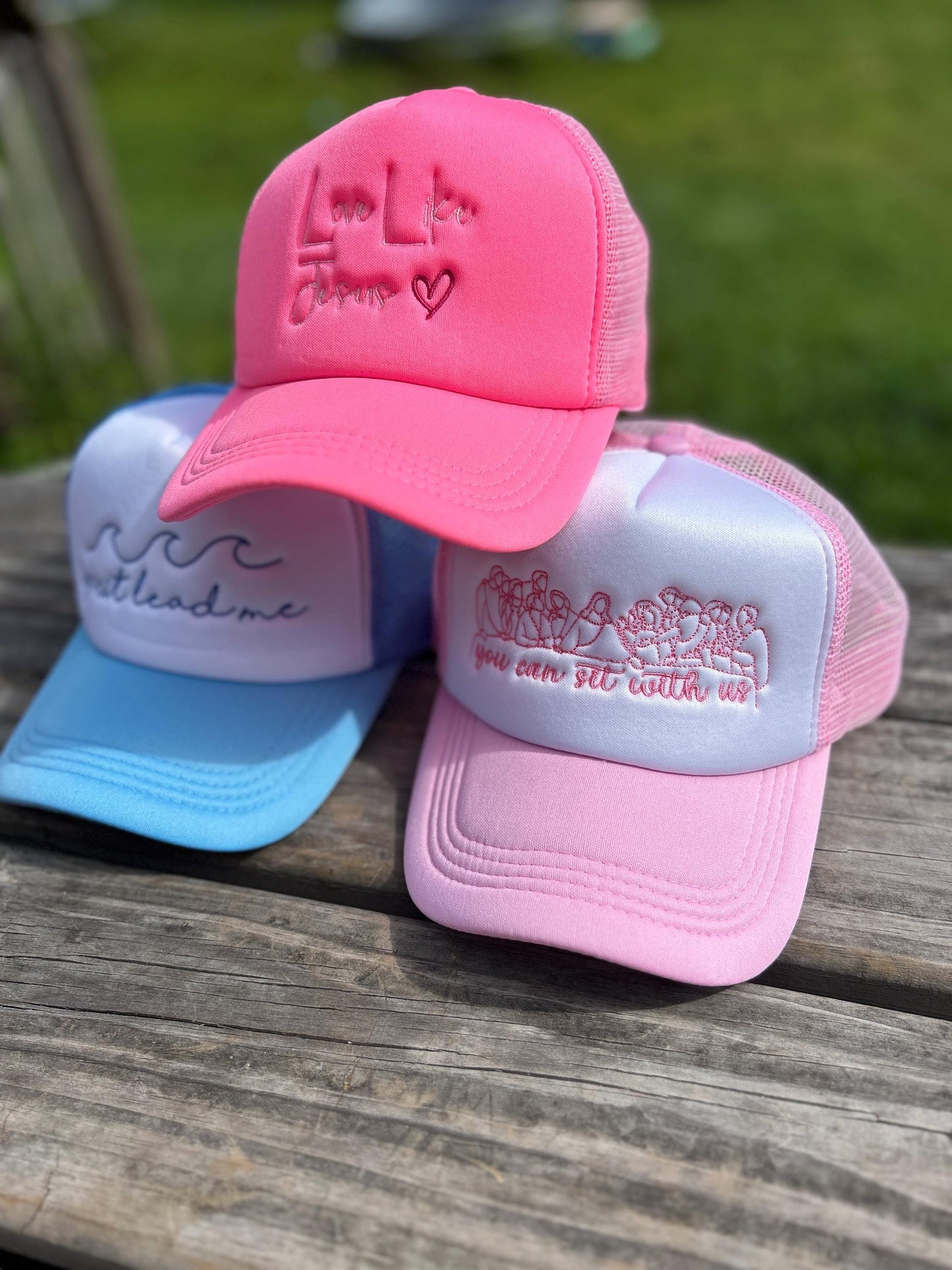 Embroidered Christian Trucker Hat: Spirit Lead Me, Faith-Based Gift
