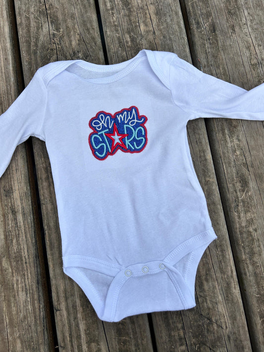 Patriotic Infant Oh My Stars 4th of July Bodysuit